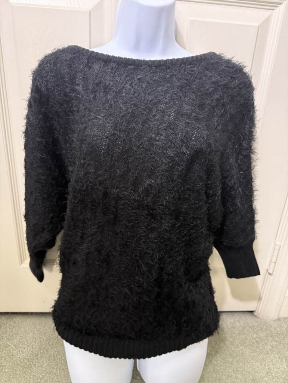 G by Guess Black Open Back Knit Sweater XS